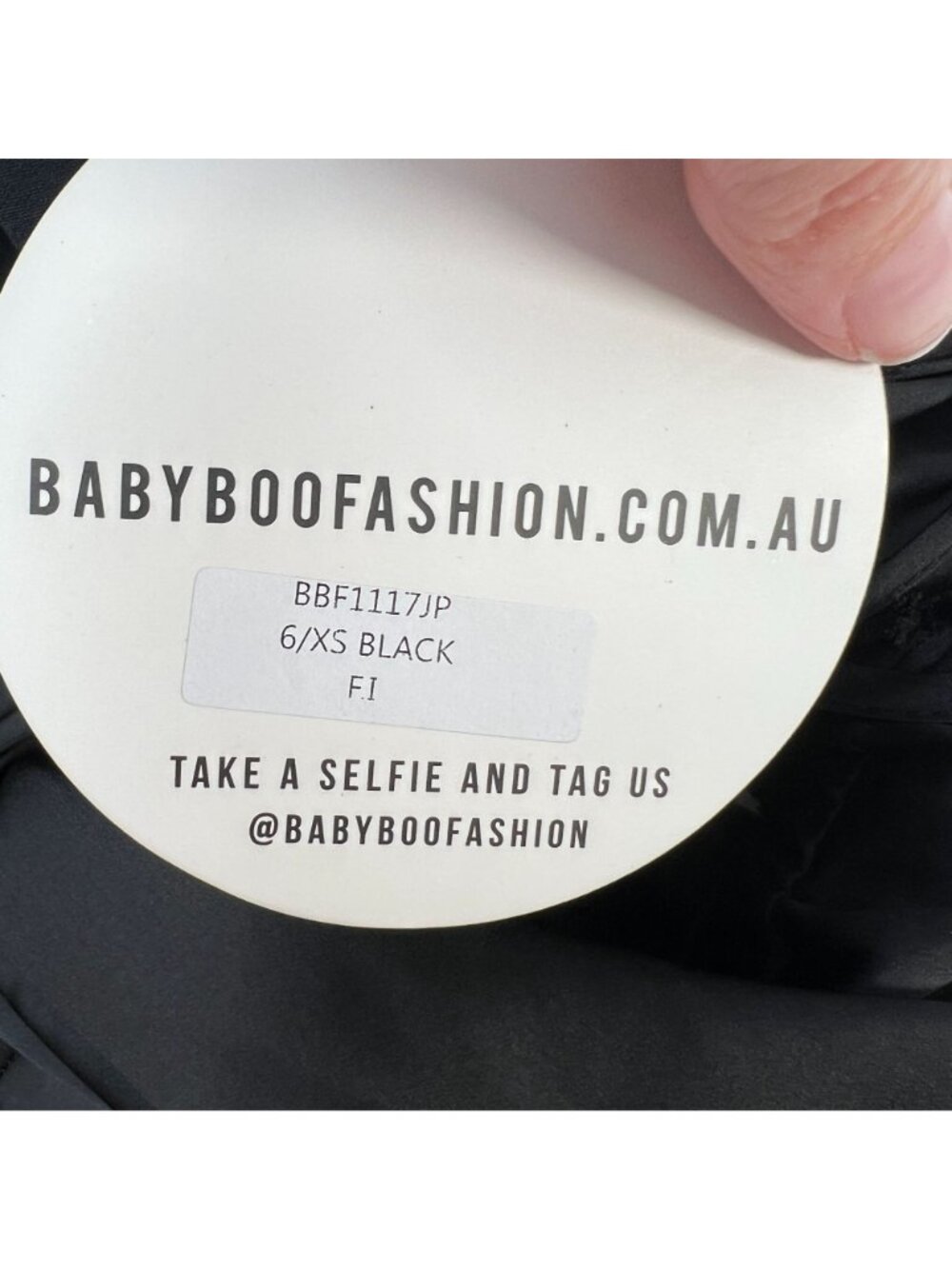 NWT Babyboo Fashions Scarlett Satin Jumpsuit Open Back Black XS - Picture 10 of 13
